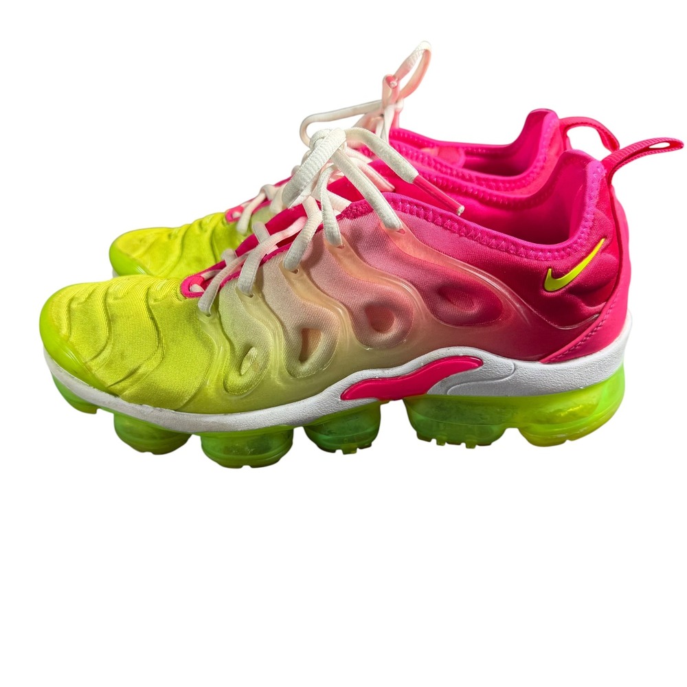Nike Air VaporMax Plus Pink Volt Yellow Gradient Sneakers DC2045-900 Womens 8.5